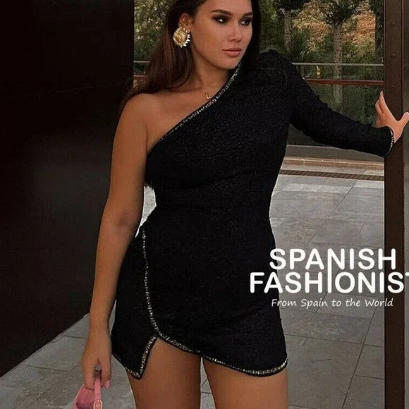 Zara | Dresses | Zara Asymmetric Short Mini Dress With Slit Dress 443733 Xl  Nwt | Poshmark